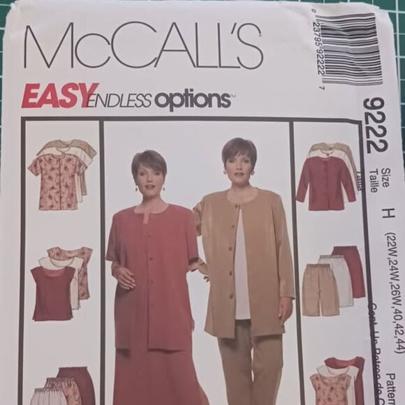 Vintage Women's McCall's Coordinates Sewing Pattern #9222 - Picture 1 of 4